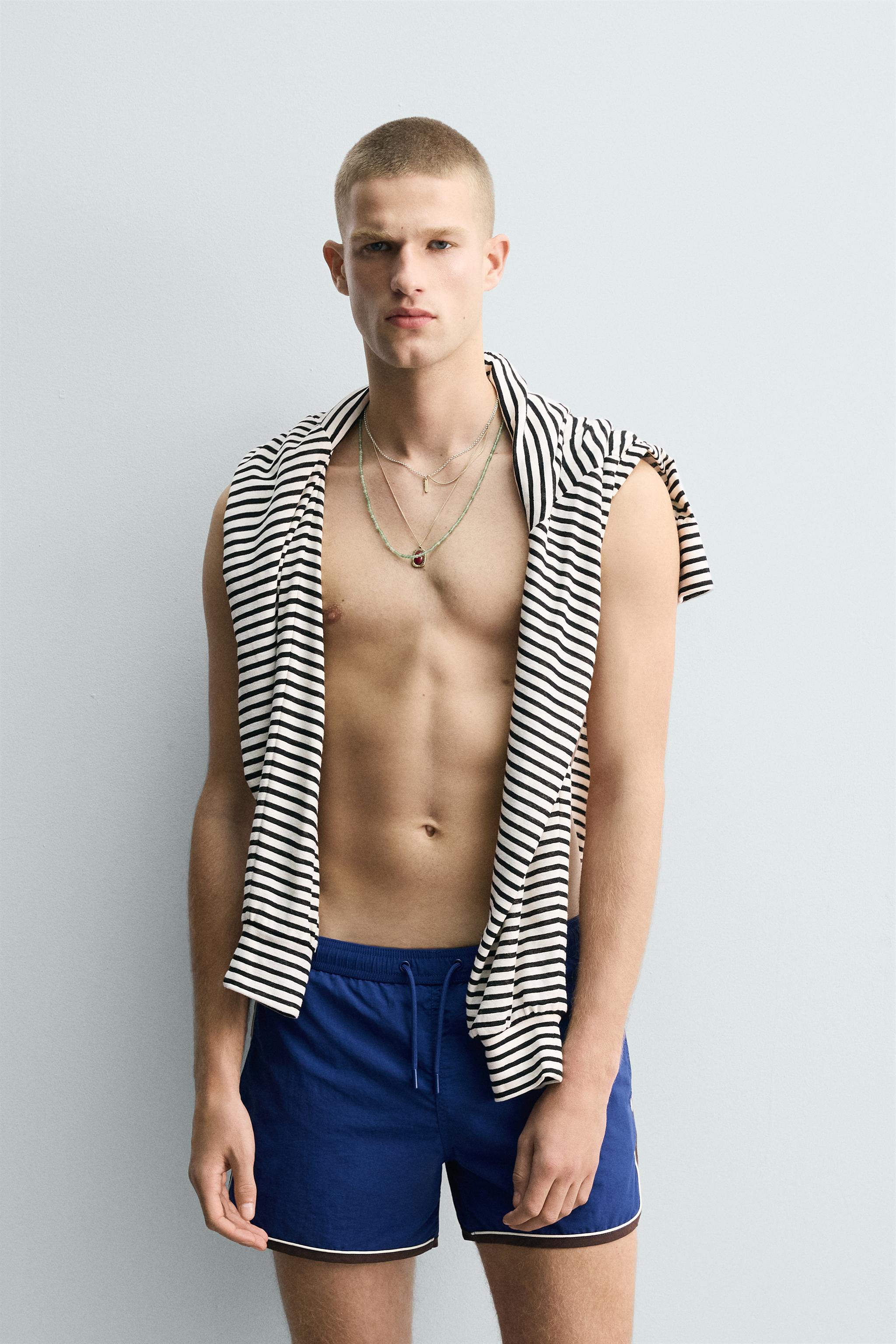 MAILLOT DE BAIN COURT CONTRASTE